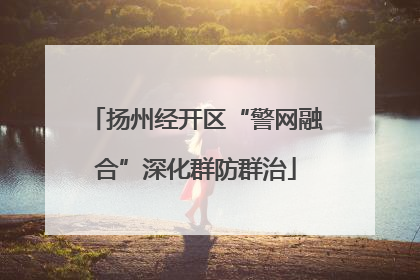 扬州经开区“警网融合”深化群防群治