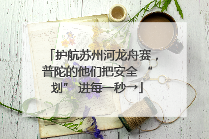 护航苏州河龙舟赛，普陀的他们把安全 “划” 进每一秒→