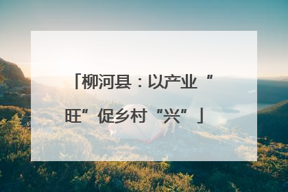 柳河县：以产业“旺”促乡村“兴”