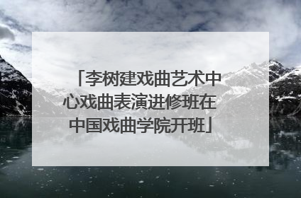 李树建戏曲艺术中心戏曲表演进修班在中国戏曲学院开班