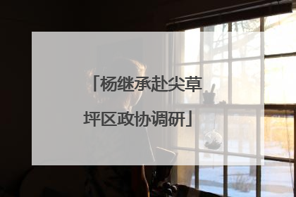 杨继承赴尖草坪区政协调研