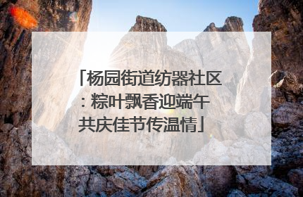 杨园街道纺器社区：粽叶飘香迎端午 共庆佳节传温情