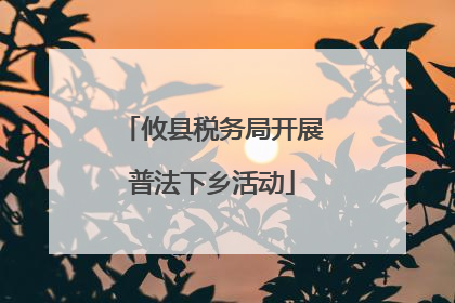攸县税务局开展普法下乡活动