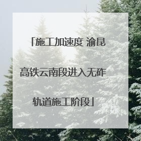施工加速度 渝昆高铁云南段进入无砟轨道施工阶段