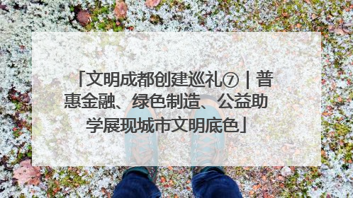 文明成都创建巡礼⑦｜普惠金融、绿色制造、公益助学展现城市文明底色