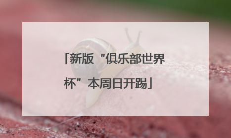 新版“俱乐部世界杯”本周日开踢
