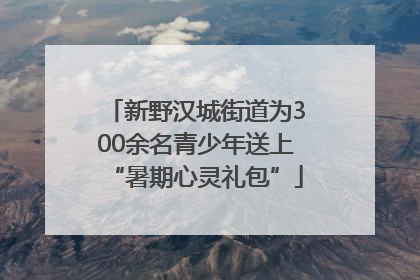 新野汉城街道为300余名青少年送上“暑期心灵礼包”