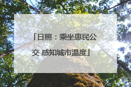 日照：乘坐惠民公交 感知城市温度