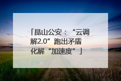 昆山公安：“云调解2.0”跑出矛盾化解“加速度”