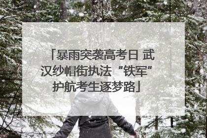 暴雨突袭高考日 武汉纱帽街执法“铁军”护航考生逐梦路