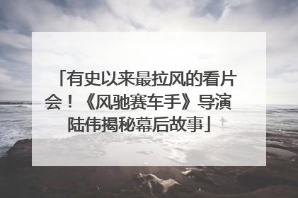 有史以来最拉风的看片会！《风驰赛车手》导演陆伟揭秘幕后故事
