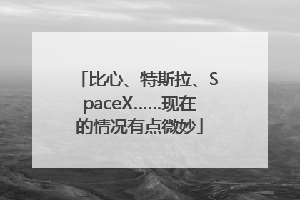 比心、特斯拉、SpaceX……现在的情况有点微妙