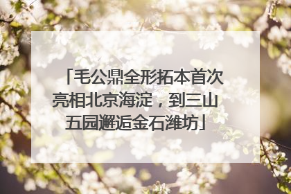 毛公鼎全形拓本首次亮相北京海淀，到三山五园邂逅金石潍坊