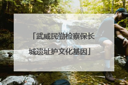 武威民勤检察保长城遗址护文化基因