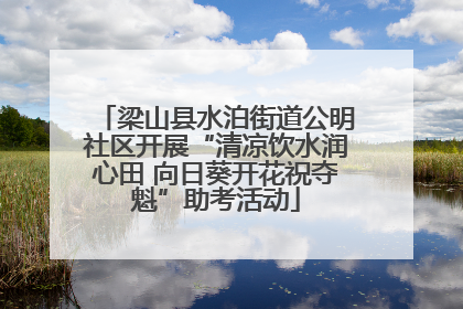 梁山县水泊街道公明社区开展“清凉饮水润心田 向日葵开花祝夺魁”助考活动