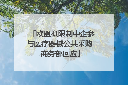 欧盟拟限制中企参与医疗器械公共采购 商务部回应