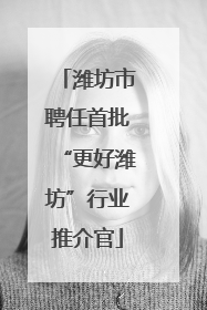 潍坊市聘任首批“更好潍坊”行业推介官