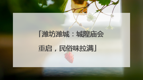 潍坊潍城：城隍庙会重启，民俗味拉满