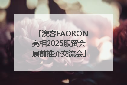 澳容EAORON亮相2025服贸会展前推介交流会