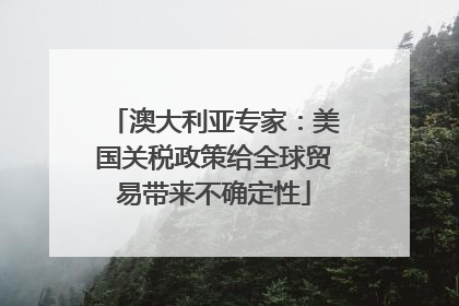 澳大利亚专家：美国关税政策给全球贸易带来不确定性