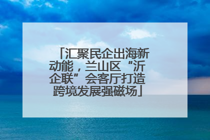 汇聚民企出海新动能，兰山区“沂企联”会客厅打造跨境发展强磁场