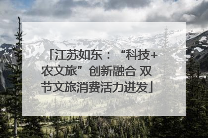 江苏如东：“科技+农文旅”创新融合 双节文旅消费活力迸发