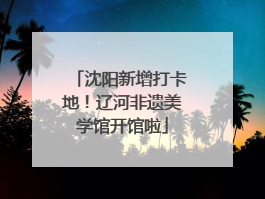 沈阳新增打卡地！辽河非遗美学馆开馆啦