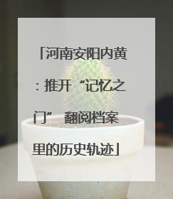 河南安阳内黄：推开“记忆之门” 翻阅档案里的历史轨迹