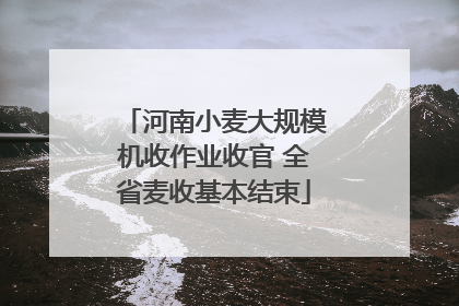 河南小麦大规模机收作业收官 全省麦收基本结束