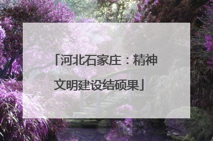 河北石家庄：精神文明建设结硕果