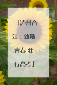 泸州合江：致敬青春 壮行高考