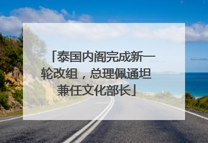 泰国内阁完成新一轮改组，总理佩通坦兼任文化部长