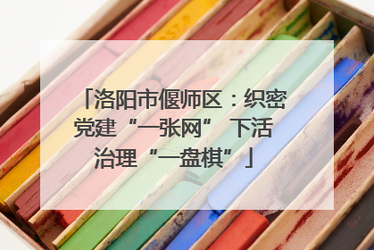 洛阳市偃师区：织密党建“一张网” 下活治理“一盘棋”