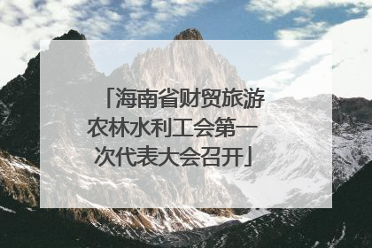 海南省财贸旅游农林水利工会第一次代表大会召开