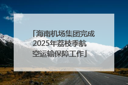 海南机场集团完成2025年荔枝季航空运输保障工作