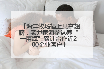 海洋牧场插上共享翅膀，老尹家海参认养“一亩海”累计合作近200企业客户