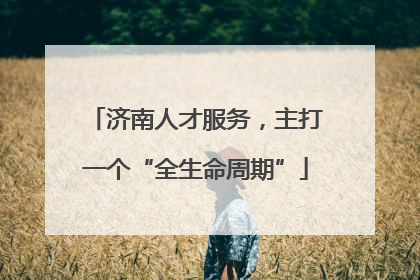 济南人才服务，主打一个“全生命周期”