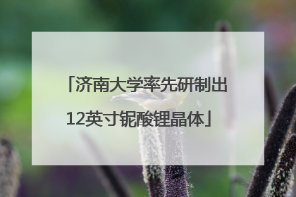 济南大学率先研制出12英寸铌酸锂晶体