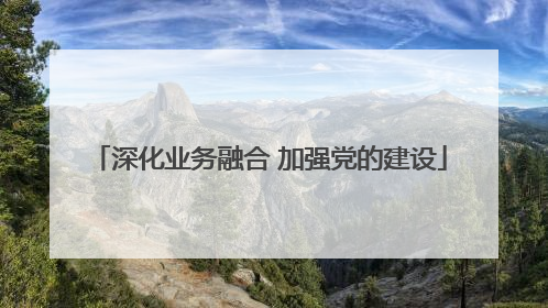 深化业务融合 加强党的建设