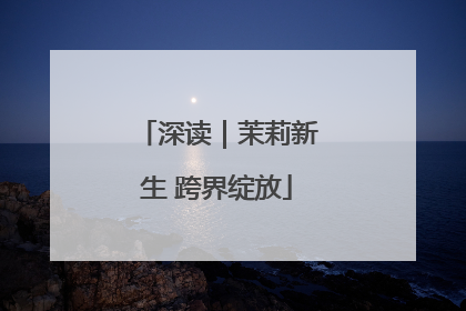 深读｜茉莉新生 跨界绽放