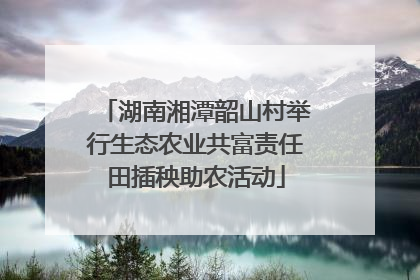 湖南湘潭韶山村举行生态农业共富责任田插秧助农活动