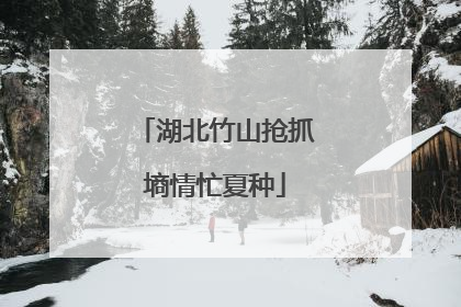 湖北竹山抢抓墒情忙夏种