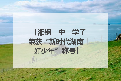 湘钢一中一学子荣获“新时代湖南好少年”称号