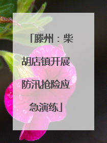 滕州：柴胡店镇开展防汛抢险应急演练