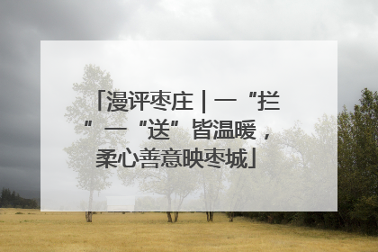 漫评枣庄｜一“拦”一“送”皆温暖，柔心善意映枣城