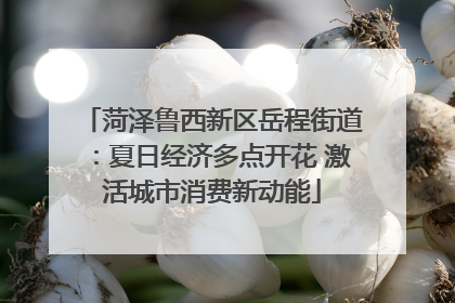 菏泽鲁西新区岳程街道：夏日经济多点开花 激活城市消费新动能