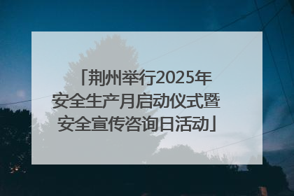 荆州举行2025年安全生产月启动仪式暨安全宣传咨询日活动