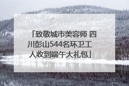 致敬城市美容师 四川彭山544名环卫工人收到端午大礼包