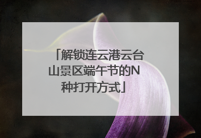 解锁连云港云台山景区端午节的N种打开方式
