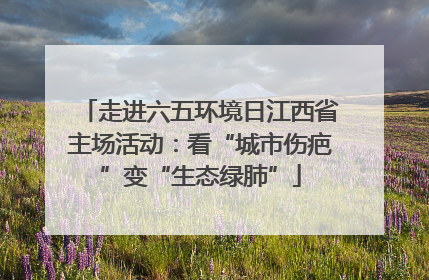 走进六五环境日江西省主场活动：看“城市伤疤”变“生态绿肺”
